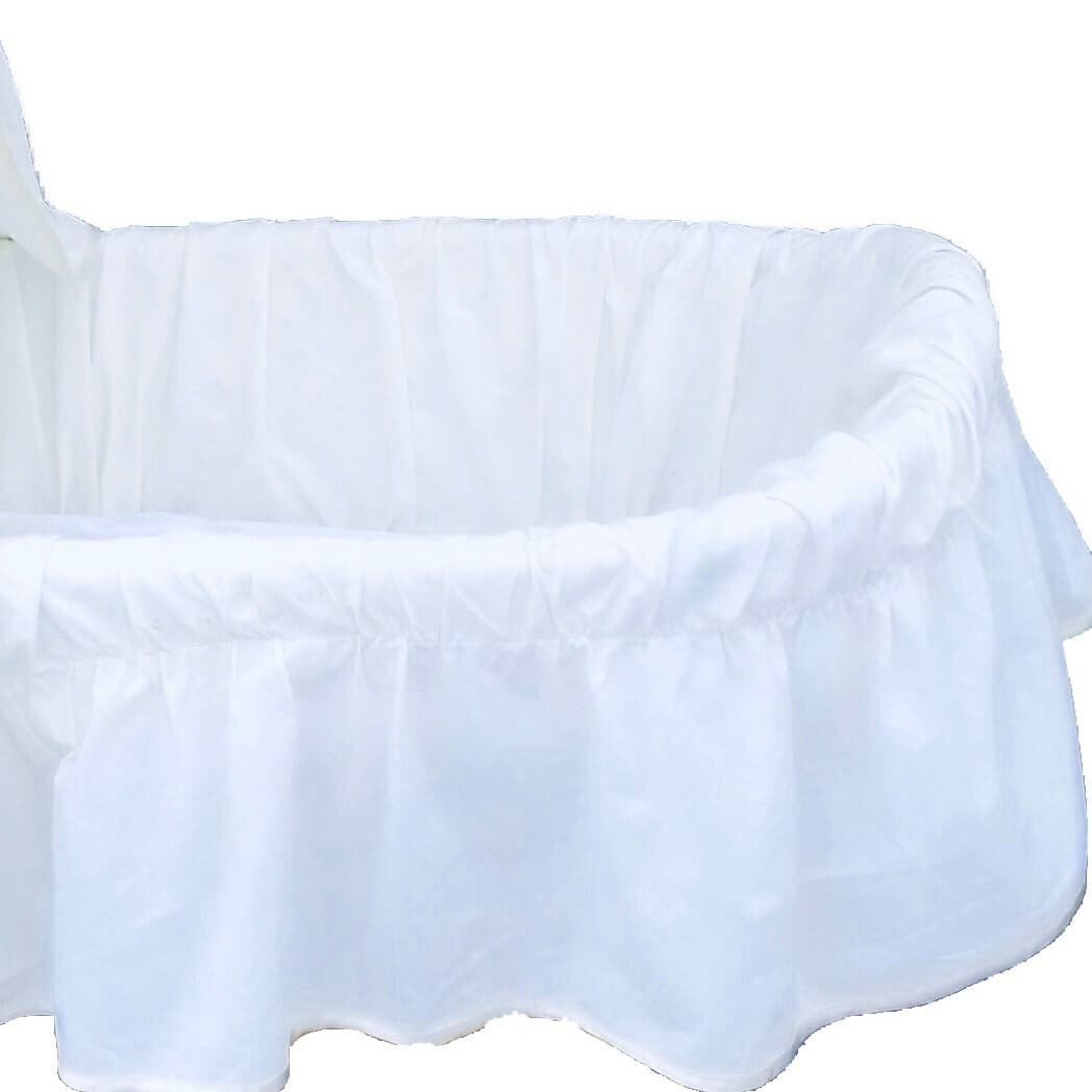 Ochraniacz bawełniany z falbanką do kosza mojżesza lub kołyski roz. 230-260cm